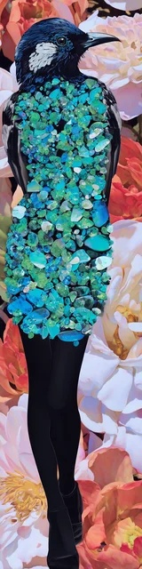 Free bird bookmark featuring a bird in a sequin dress design